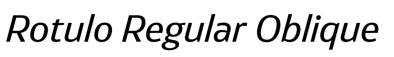 Rotulo Regular Oblique